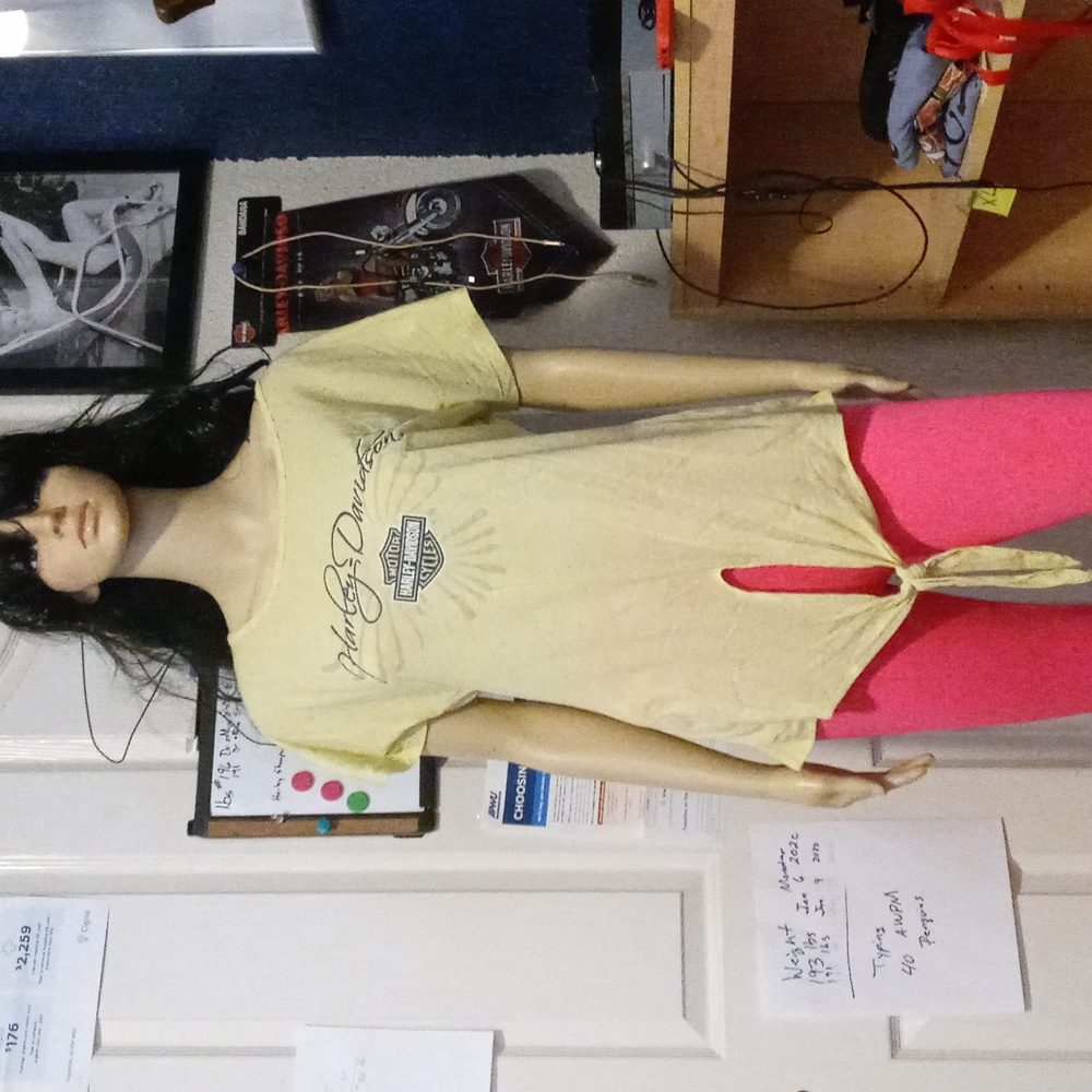 Women's Harley tee yellow medium